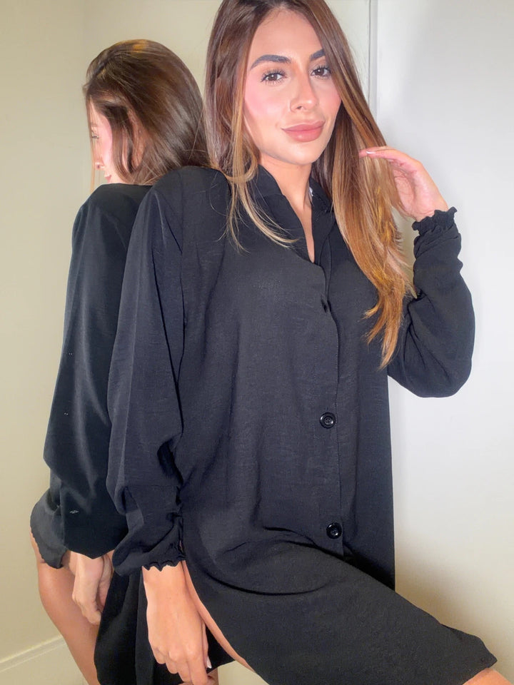 Chemise Areia - Preto